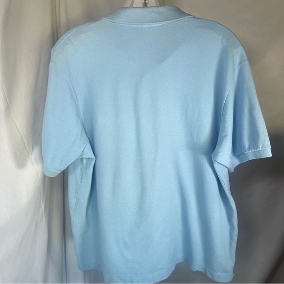 Lacoste Men's Pique Polo Shirt Light Blue Size 6 (XL) Preppy Classic Basic - Picture 5 of 6